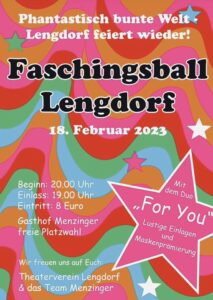 Faschingball Lengdorf Gasthof Menzinger Theathergruppe